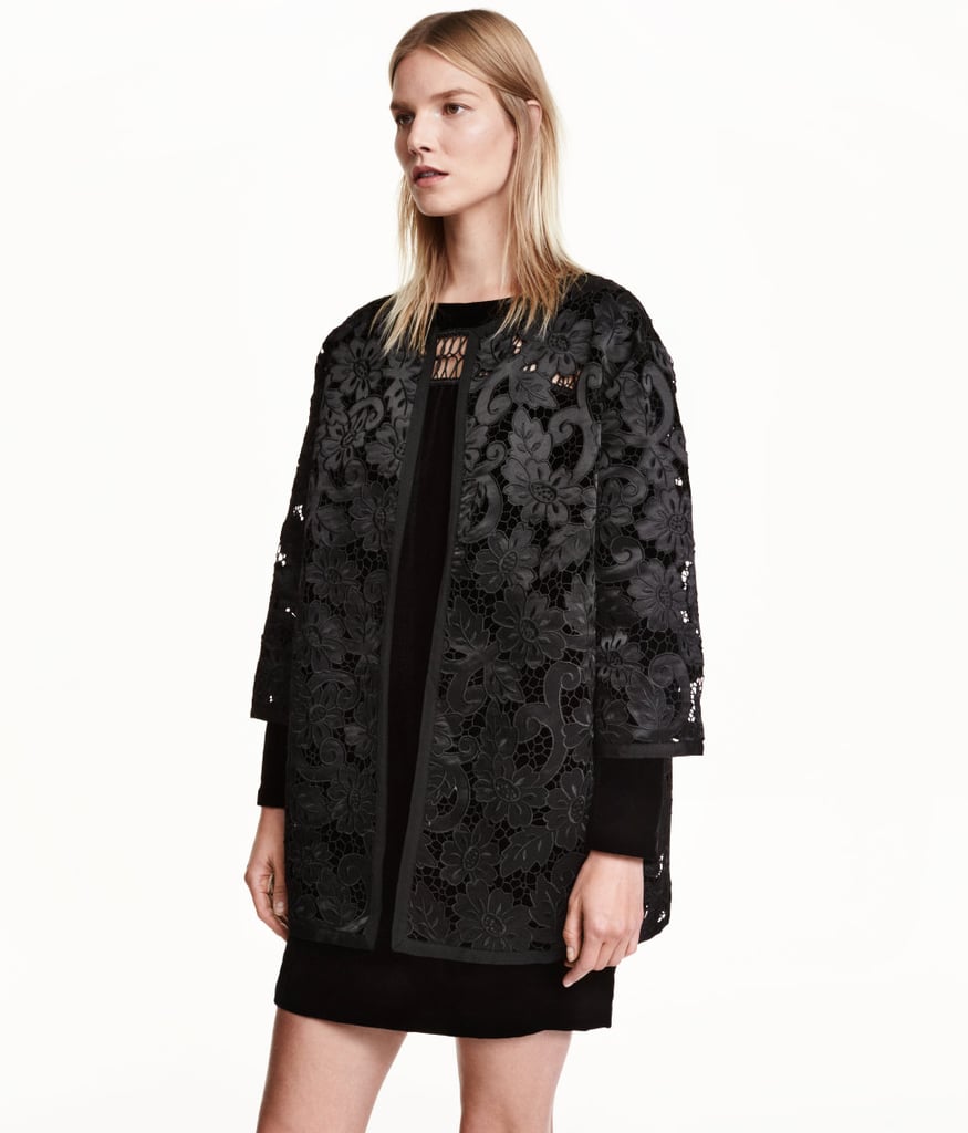 I've been seeing structured lace coats all over the place. They may not provide warmth, but they do provide a hefty dose of style. This satin H&M version ($149) will bring my outfits a little something extra, upping the fancy factor just enough to turn heads.

— Sarah Wasilak, assistant editor