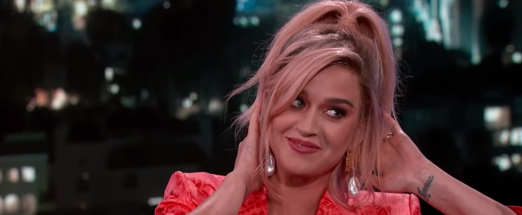 Katy Perry Debuts Long Peach Bob Wig