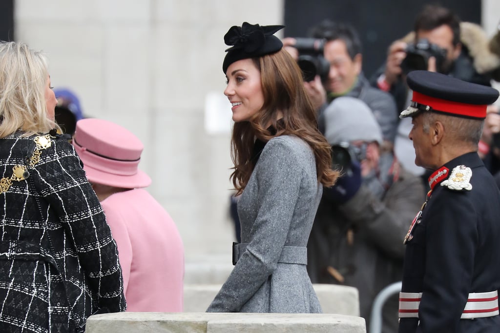 Kate Middleton Grey Coat Dress March 2019