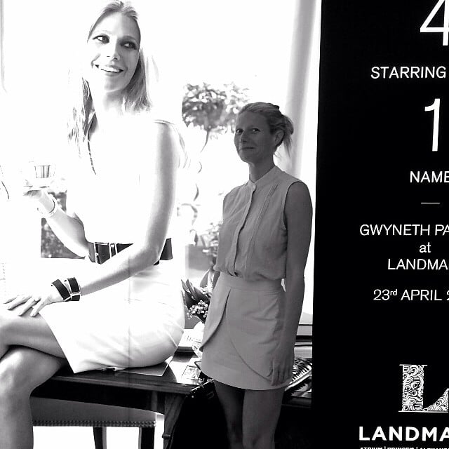Gwyneth shared a candid photo on Instagram, writing, "So . . . this happened #weirdout."
Source: Instagram user gwynethpaltrow