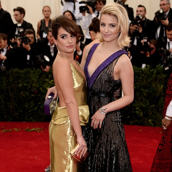 Lea Michele and Dianna Agron at the Met Gala 2014
