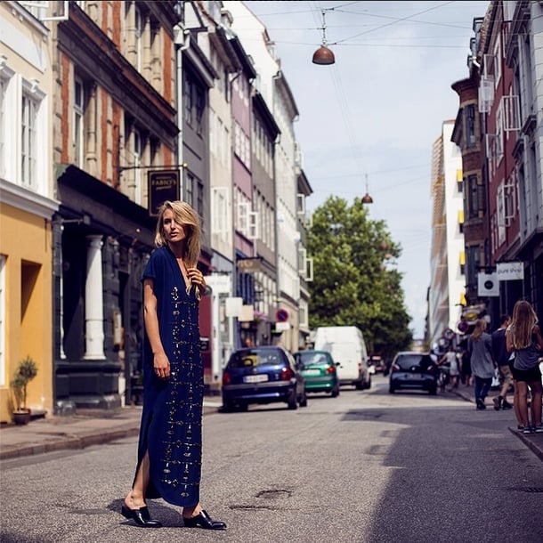 A long embellished sheath speaks for itself. Throw it on with a pair of complementary shoes for a two-step, foolproof lazy-day outfit.
Source: Instagram user raspberrynrogue