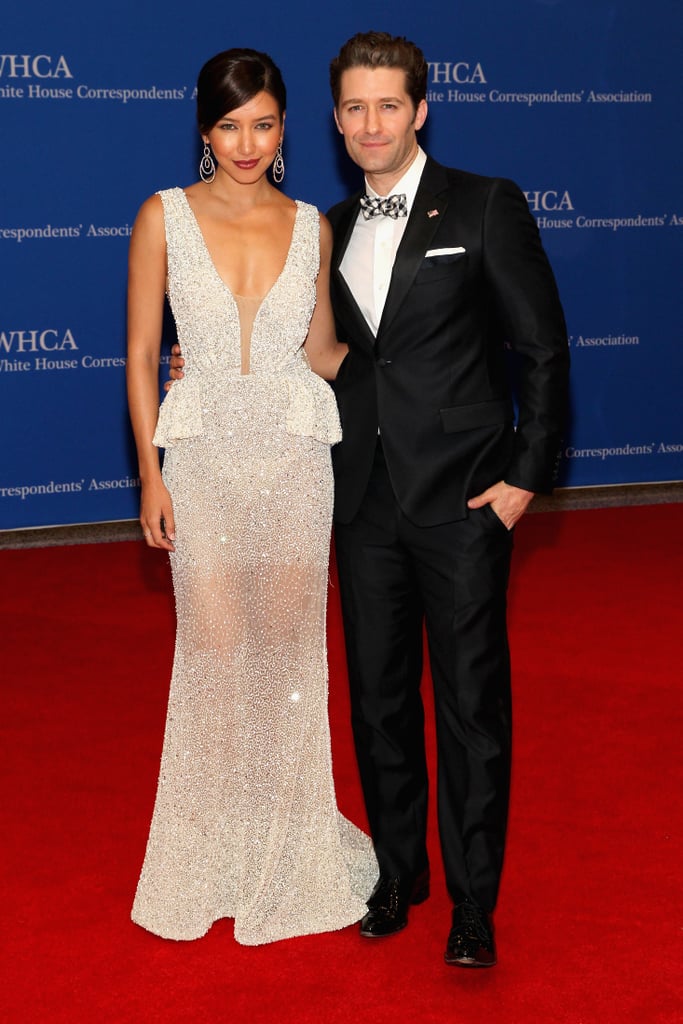 Renee Puente and Matthew Morrison posed for photos together.