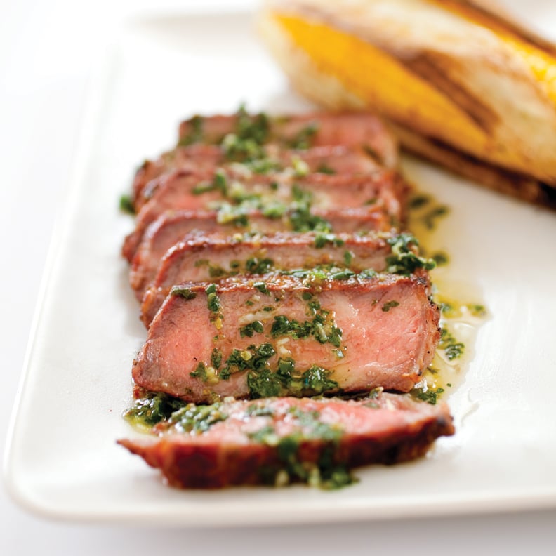 Charcoal-Grilled Argentine Steaks With Chimichurri Sauce