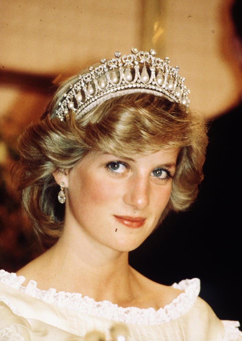 Princess Diana wearing the Cambridge Lover's Knot Tiara in 1983