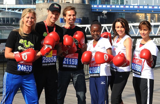 Photos of 2010 London Marathon Celebrity Runners Natalie Imbruglia, Michelle Heaton, Sam Branson, Holly Branson