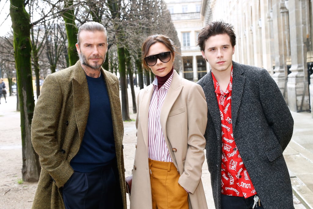 David Beckham has reclaimed some hot at Louis Vuitton show in Paris as  Victoria Beckham steps out in New York in multiple colourful looks