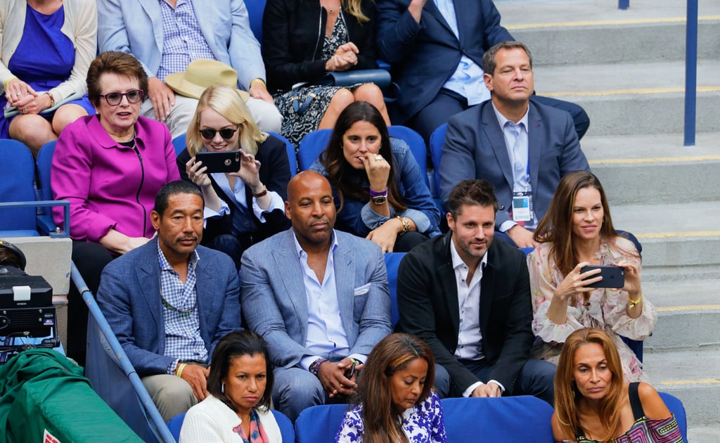 Emma Stone and Billie Jean King at US Open