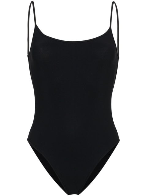 Nina Agdal Black Aerie Swimsuit | POPSUGAR Fashion
