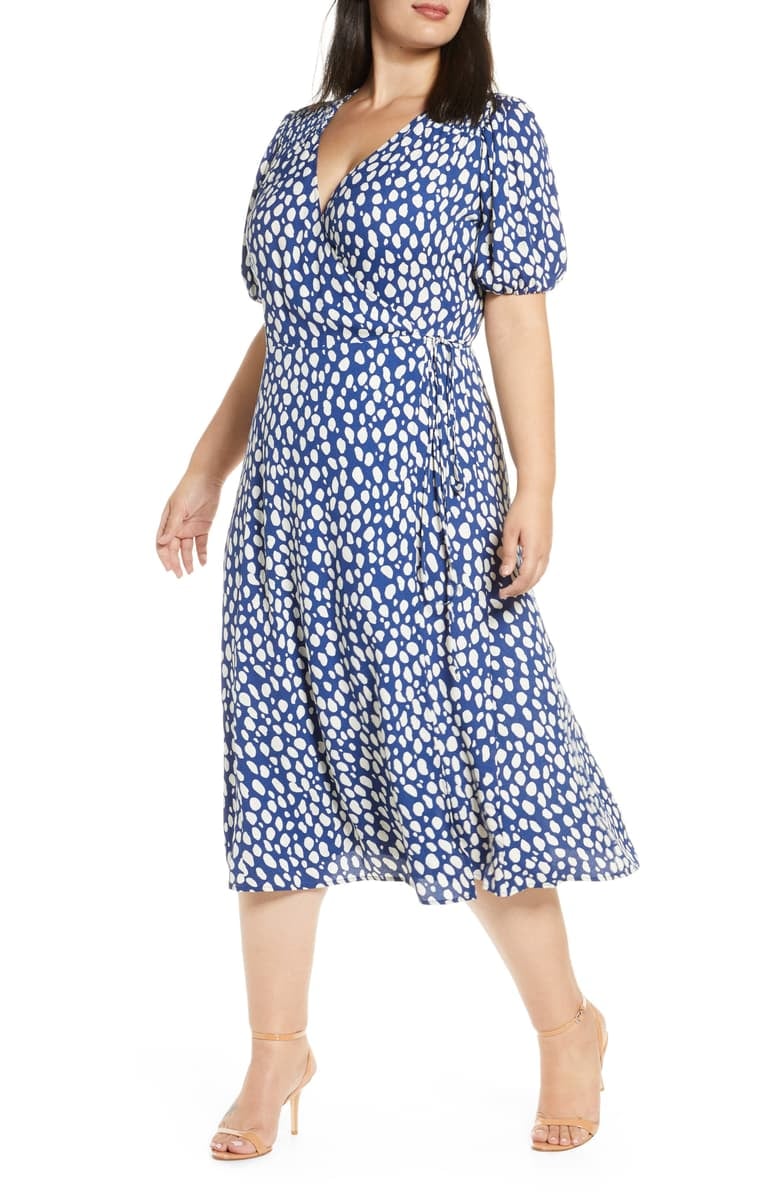 Reformation Augustina Midi Wrap Dress