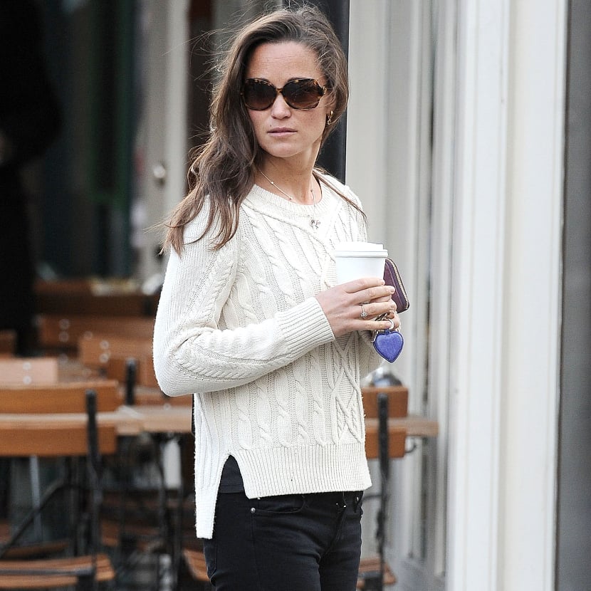 Pippa Middleton's White Cable-Knit Sweater