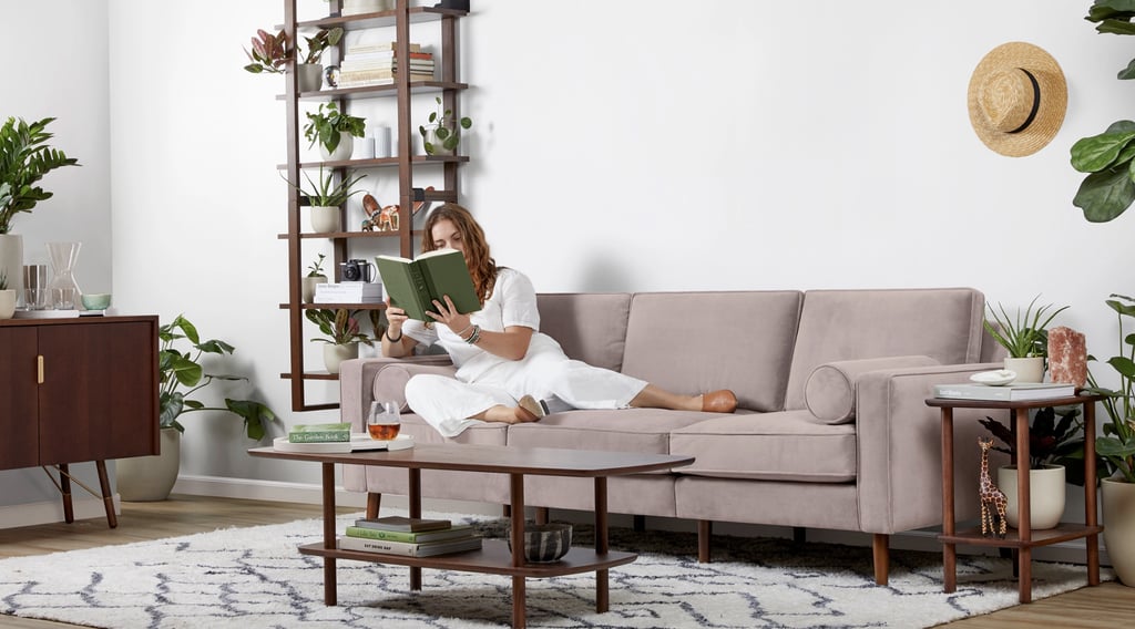 Best Mid-Century Modern Velvet Couch: Burrow Nomad Velvet Sofa