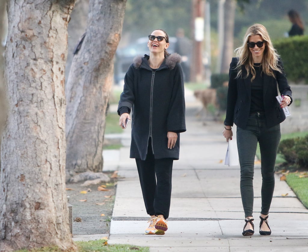 Jennifer Garner Laughing With a Friend in LA December 2016