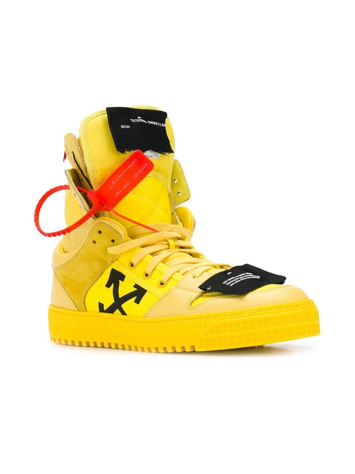 Off-White Off-Court high-top sneakers | Brie Larson Yellow Off White ...