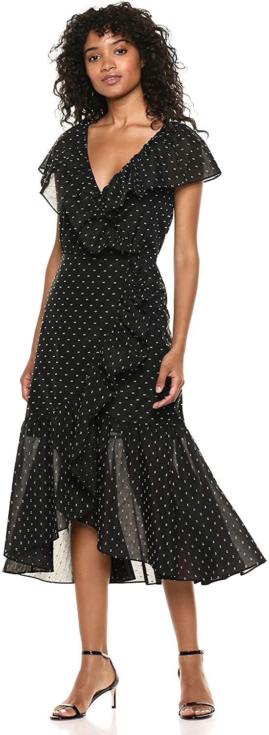 Rebecca Taylor Short Sleeve Birdseye Dot Dress