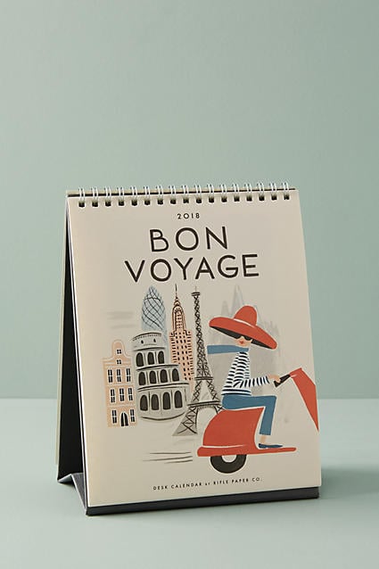 Rifle Paper Co. Bon Voyage 2018 Desk Calendar