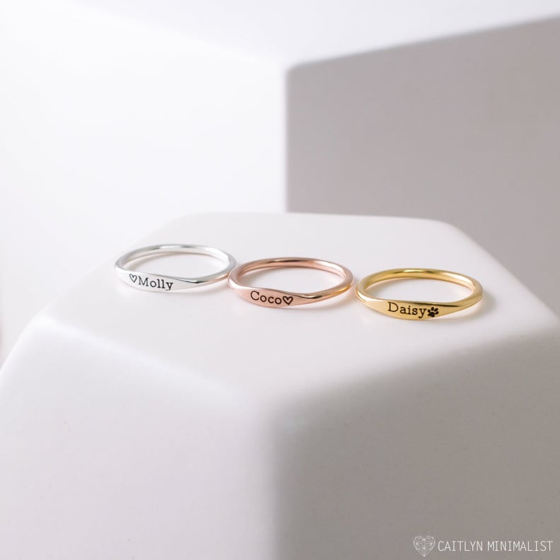 Caitlyn Minimalist Dainty Name Rings