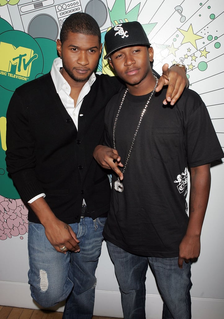 Usher Raymond and James Lackey Celebrities With Their Siblings