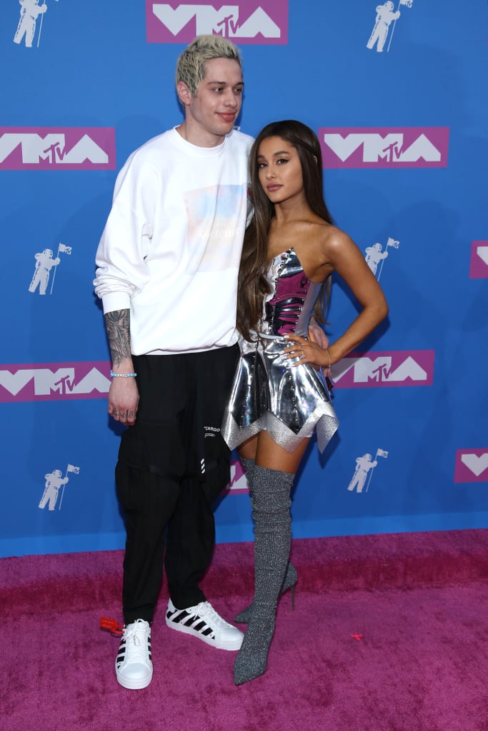 Ariana pretty much looked like a metallic fairy at the MTV VMAs in August. She wore a chrome bustier with a fluted skirt, capped off with Le Silla boots and Harry Kotlar diamonds.