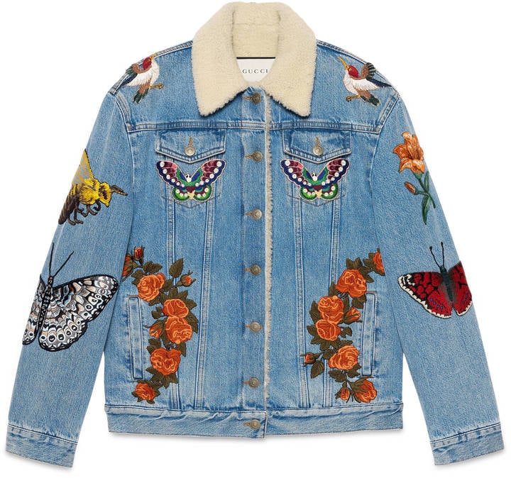 Gucci spells springtime out for you with its beautiful embroidered patchwork ($4,980).