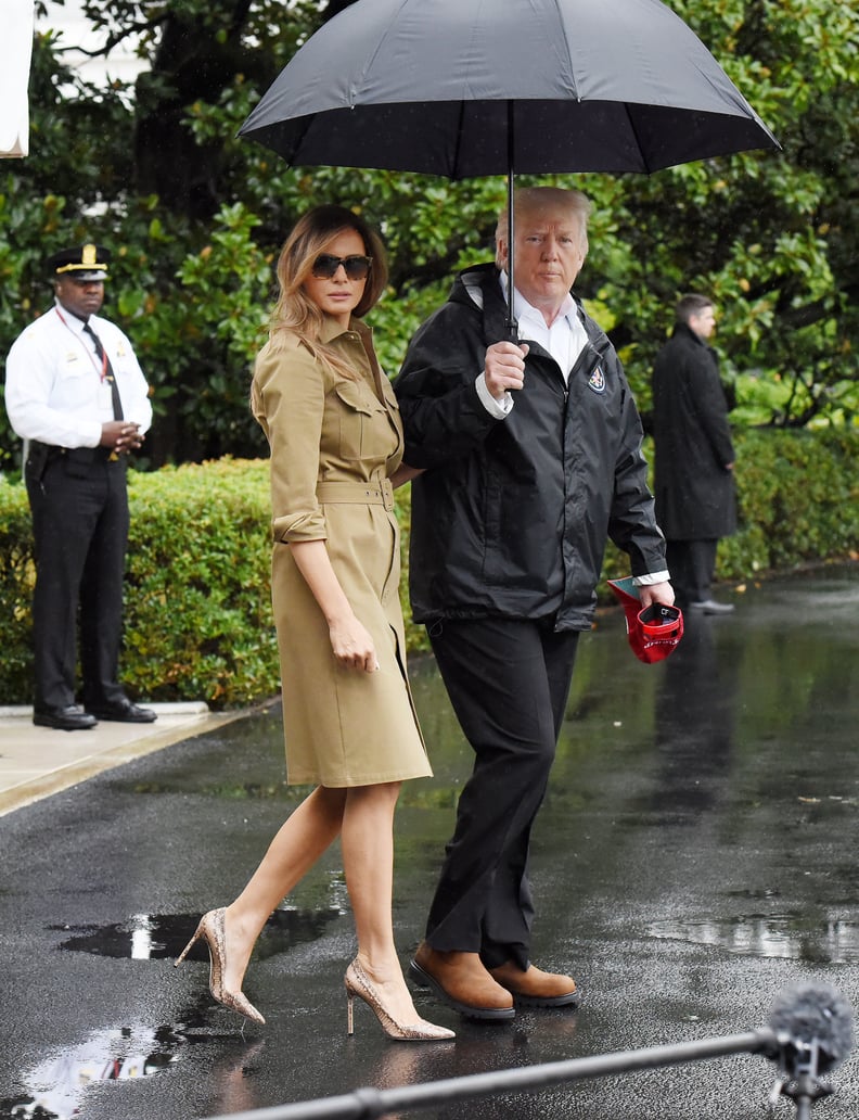 Melania's Manolo Blahnik Snakeskin Pumps