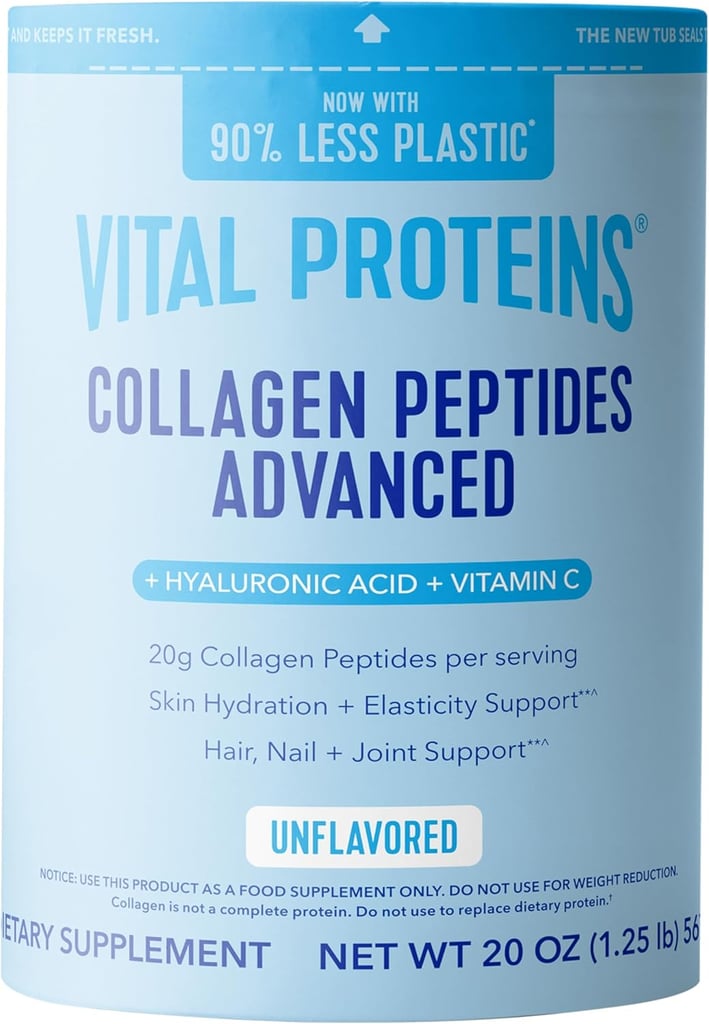 Vital Proteins Collagen Peptides Powder Advanced ($36, originally $51)
This collagen-infused peptides powder is a favorite among PS editors and celebrities alike — it's even one of Jennifer Aniston's must haves. Collagen is said to have a number of health benefits, and this particular supplement is designed to support the body's natural collagen production, which can ultimately improve the quality of hair, skin, and joint mobility. See the full product details in our Vital Proteins Collagen Peptides Powder review.
Editor Quote: "I love the collagen powder for its ability to add a hearty dose of protein to anything I'm eating or drinking — it transforms a black coffee or low-protein veggie soup into something that's more satiating and protein-packed." — Christina Stiehl, former senior fitness editor