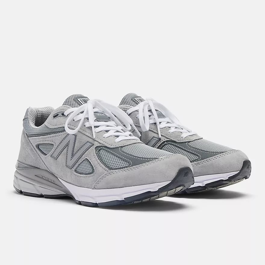 New Balance 990v4 Sneakers ($185)
We love these classic, '90s-inspired sneakers from New Balance. They also come in black and a really cool navy blue, but the gray is as iconic as it gets. Plus, with the shoe's neutral coloring, they're easy to team with a variety of outfits. We can't get enough of New Balance sneakers these days — just read our review of the New Balance 9060 Sneakers to see why.
Editor Quote: "These sneakers are perfect for anyone who's looking for a quality everyday shoe that they can wear everywhere and with anything in their closet. This style is designed to be a pair that you can wear to the gym, airport, out on a girl's night, and beyond." — Kyley Warren, former assistant shopping editor