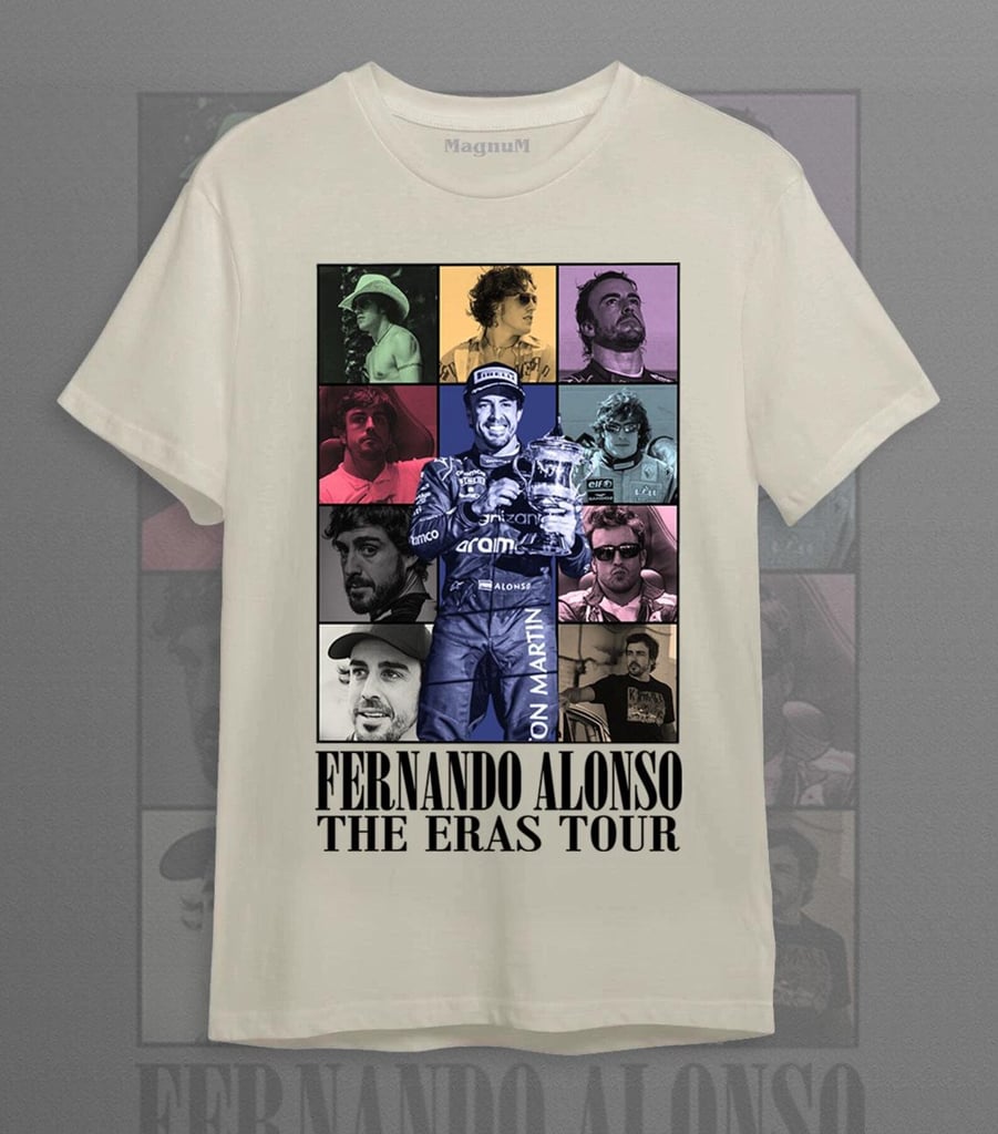 Fernando Alonso T-Shirt ($15, originally $18)
The Formula 1 fan in your life was probably aware of the supposed dating rumors between driver Fernando Alonso and Taylor Swift. This Eras Tour-inspired T-shirt, which comes in a variety of colors, is a cheeky gift that they'll truly adore — and get a laugh out of. Plus, if they're a Swiftie, you've hit two fandoms with one meaningful gift. You can shop more gifts for Taylor Swift fans here.