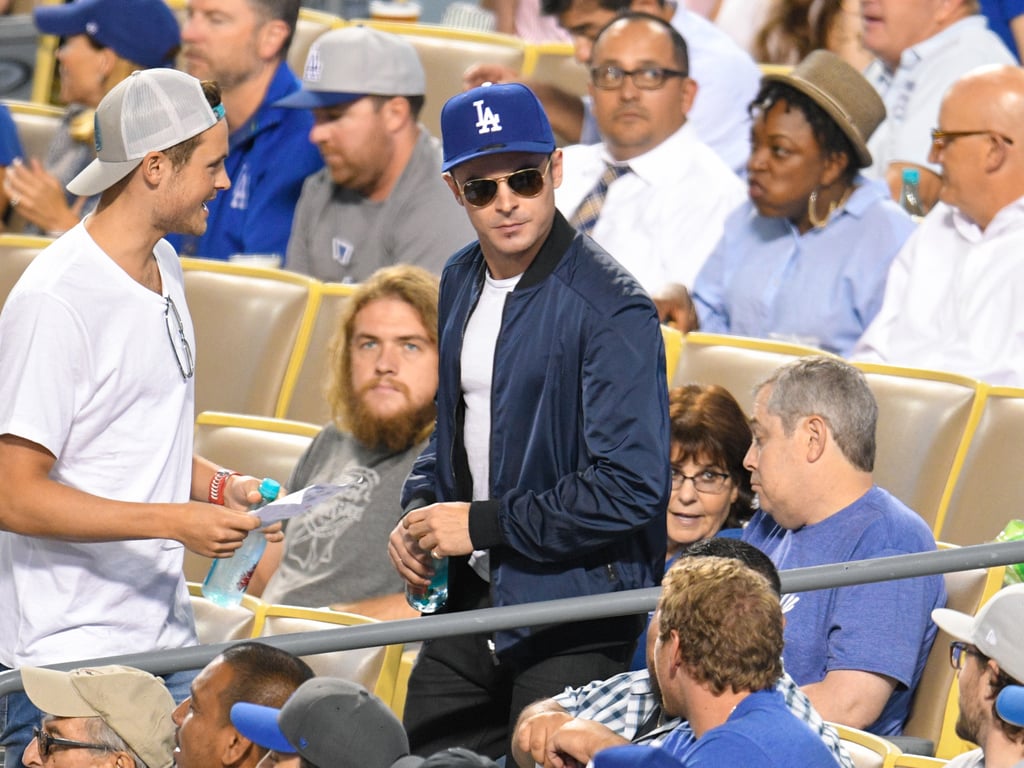 Zac Efron at LA Dodgers Game August 2016