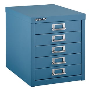 Bisley Blue 5-Drawer Cabinet