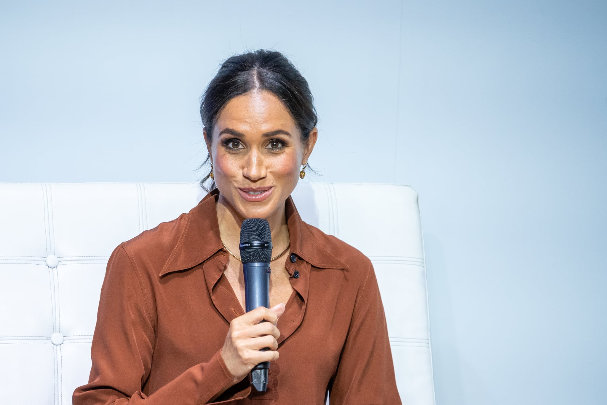 Meghan, Duchess of Sussex, speaks onstage at EAN University on August 15, 2024.