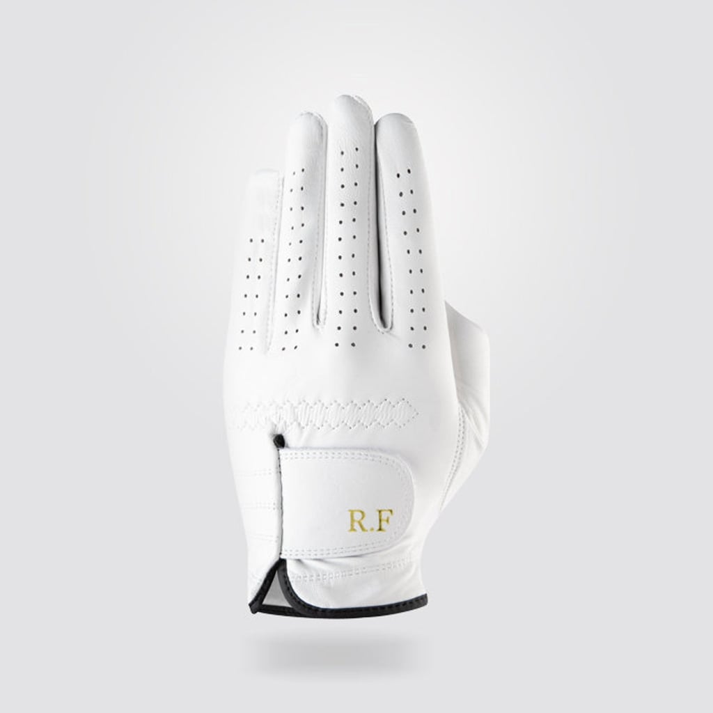 For Golfers: White Premium Personalized Cabretta Leather Golf Glove