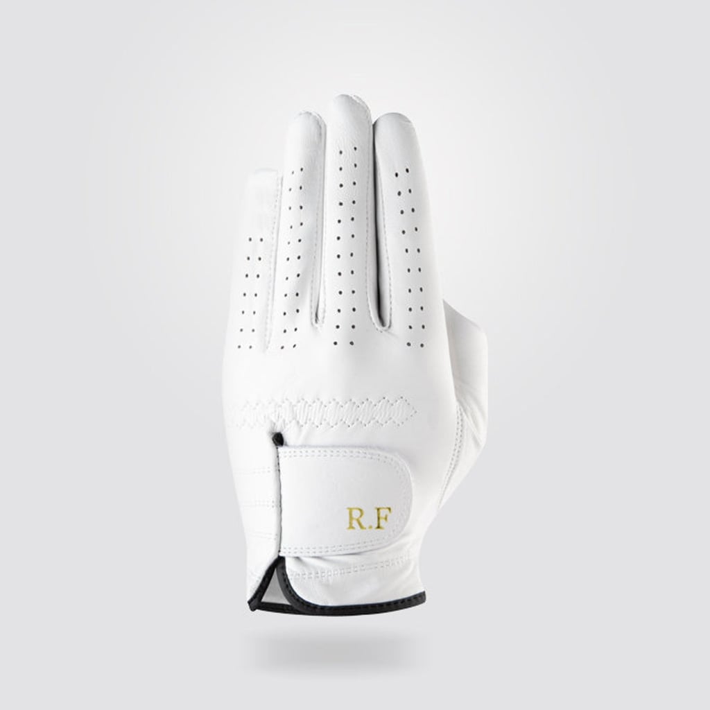 For Golfing in Style: White Premium Personalized Cabretta Leather Golf Glove