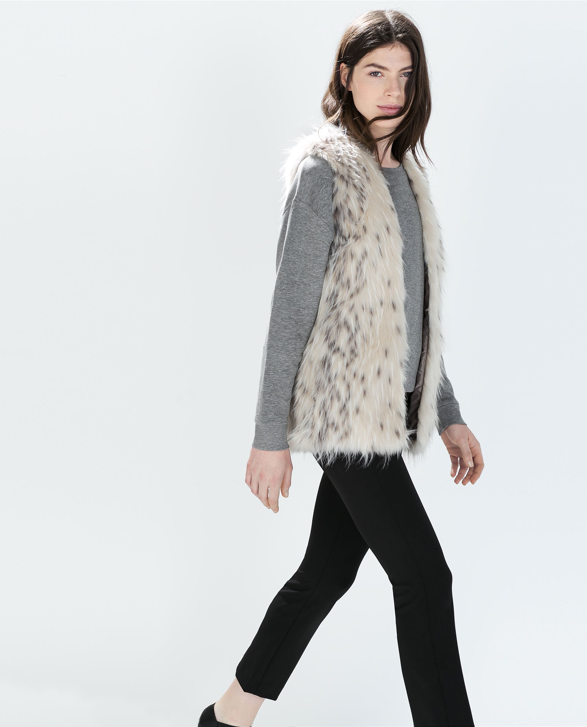 zara leopard vest