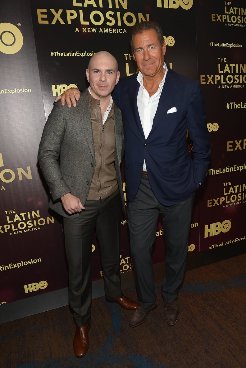 Pitbull and HBO CEO Richard Plepler