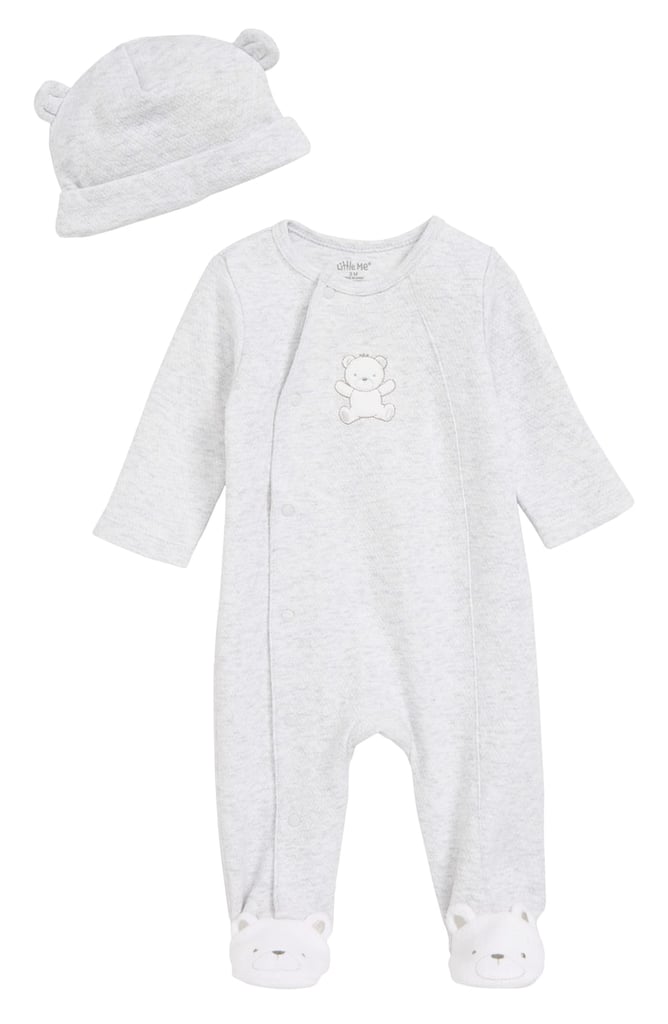 Little Me Teddy Bear Footie & Beanie Set