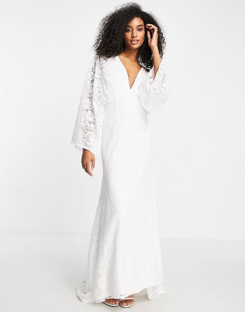 A Boho Wedding Dress: ASOS EDITION Abigail Kimono Sleeve Wedding Dress