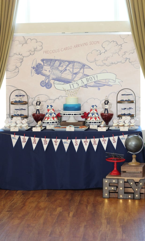 Vintage Airplane Baby Shower