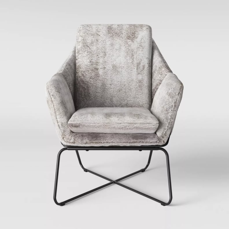 Project 62 Massey Faux Fur Metal Base Accent Chair