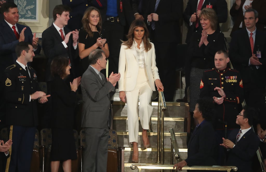 Melania Trump's White Dior Suit at State of the Union 2018