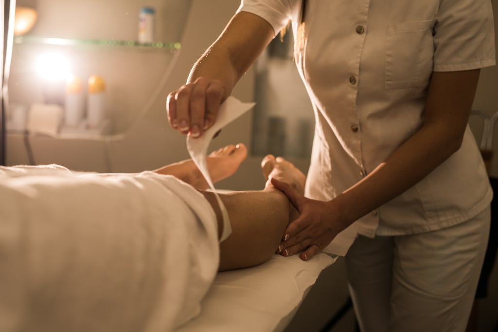 How Long Should Hair Be to Wax?
No matter what area of the body you're getting waxed, the first step in preparing for your appointment is growing out your hair. It may seem counterintuitive to let your hair get longer just when you're thinking of getting rid of it, but the hair has to be a certain length for the wax to grab.
"We recommend hair be at least 1/4-inch long (about the size of a sprinkle), so it's a good idea to stop shaving at least five days prior to your reservation," said Petak. "If you are going to exfoliate your skin, use a film-free (meaning it rinses off clean and doesn't leave skin coated in oil) exfoliant 24 to 48 hours before your wax."
How Long Does a Leg-Waxing Session Take?
You have options when it comes to how much of your legs you want to wax. You can just do your upper legs (your thighs), your lower legs, or the full leg. Each one has a different price associated with it. For a full-leg service, prepare to sit for 30 minutes.