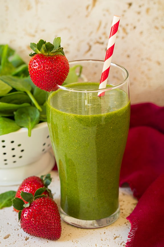 Strawberry Spinach Green Smoothie