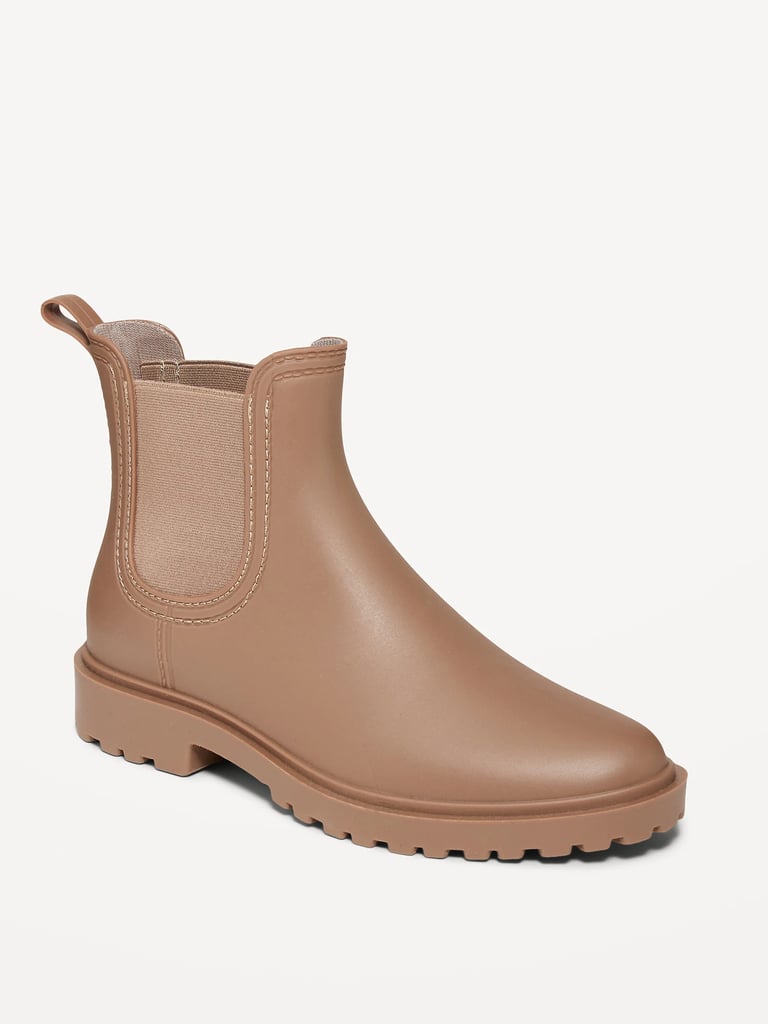 Water-Repellent Pull-On Chelsea Rain Boots