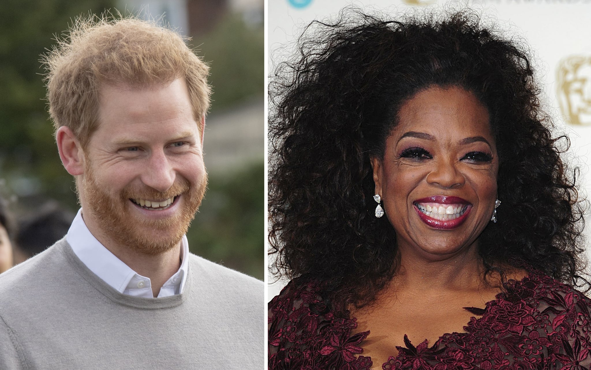 Undated file photos of the Duke of Sussex and Oprah Winfrey whose series addressing mental health will tell tales of the 