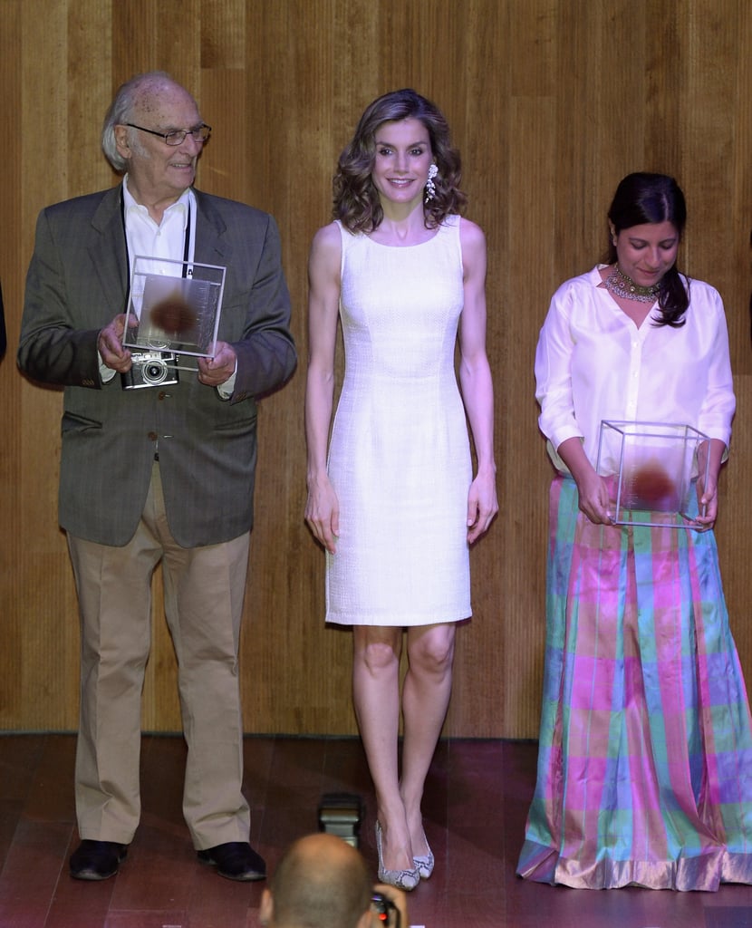 Queen Letizia Wearing a Little White Dress July 2016