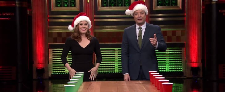 Amy Adams Playing Flip Cup on Jimmy Fallon