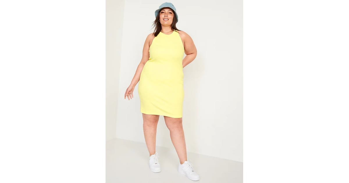 A Yellow Dress Old Navy Fitted Sleeveless Rib Knit Mini Dress 12