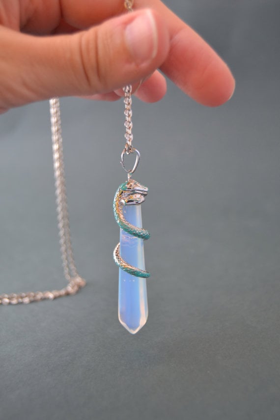 Opalite Crystal Snake Necklace