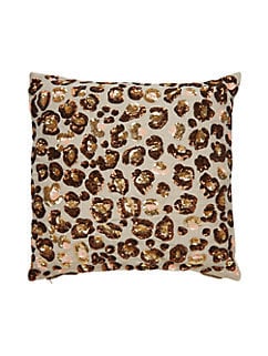 Sequin Leopard Pillow