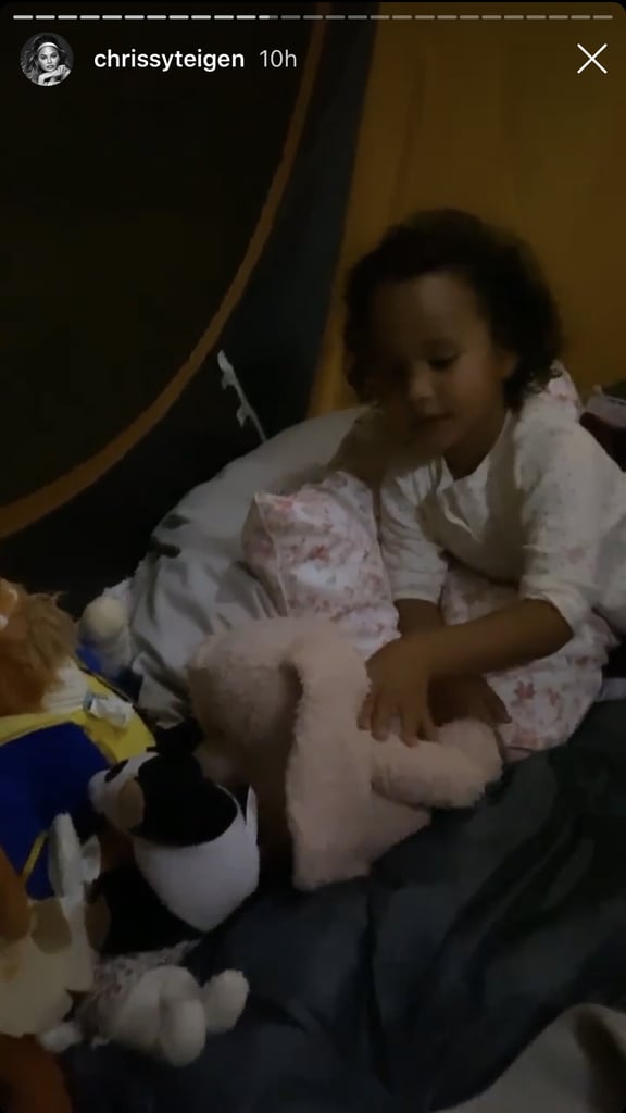 Chrissy Teigen and Luna Went Camping in the Backyard